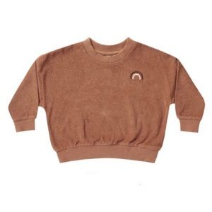 SOLD — Rylee and Cru Terracotta Rainbow Terry Sweatshirt (3-6m)